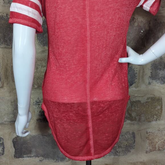 Juniors by GEN_2 Hoosiers Top IU Indiana University Woman's Small 3/5 Red White - Picture 7 of 12